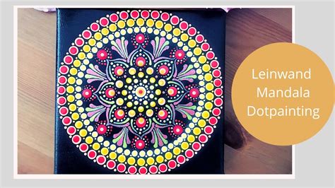 Kleine Leinwand im Mandala Dotpainting Stil